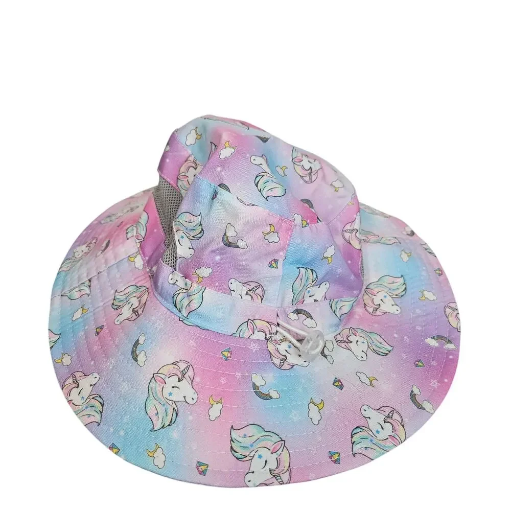 Unicorn Multicolor Sun hat for girls
